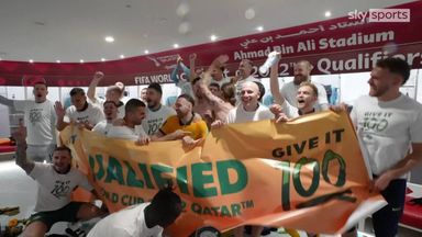 Australia players celebrate after reaching World Cup