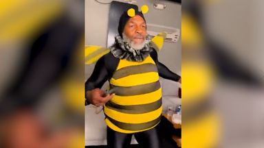 I'm feeling bee-utiful' - Mike Tyson dances in bee costume | Video | Watch  TV Show | Sky Sports
