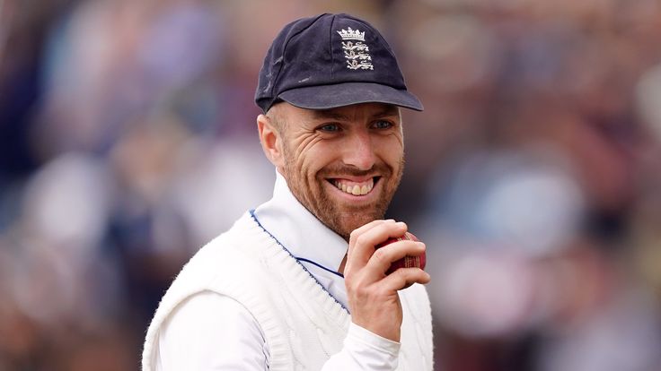 England's Jack Leach walks off with the ball after taking five wickets in New Zealand�s second innings and ten in total for the match during day four of the third LV= Insurance Test Series Match at Emerald Headingley Stadium, Leeds.