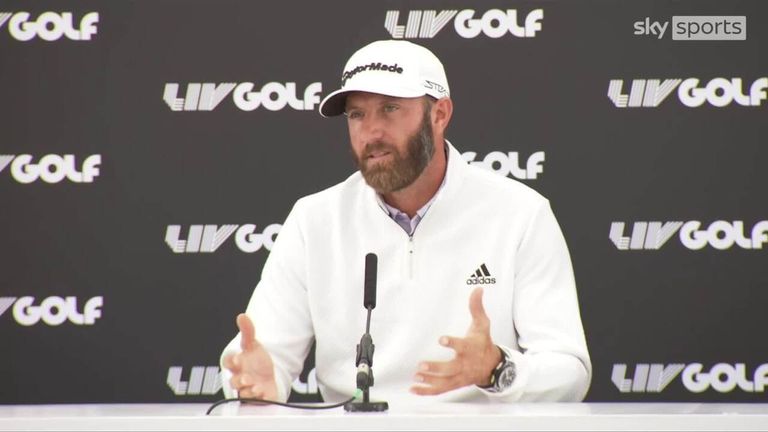 Dustin Johnson confirmed at a LIV press conference on Tuesday he has officially resigned from the PGA Tour