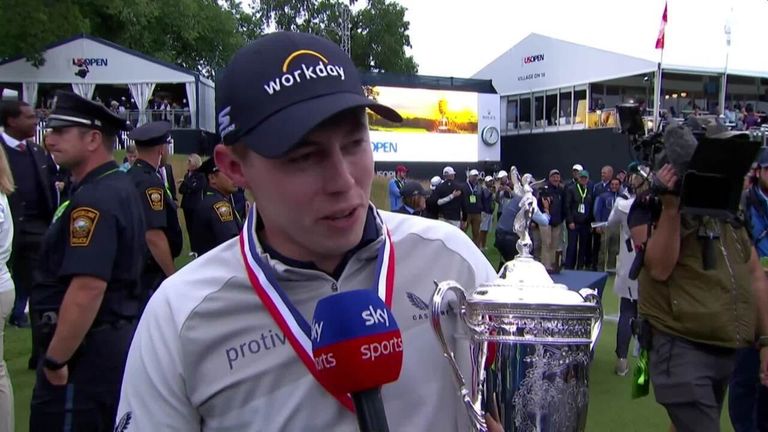 Matt Fitzpatrick was lost for words after claiming his maiden major title with a sensational victory at the US Open.