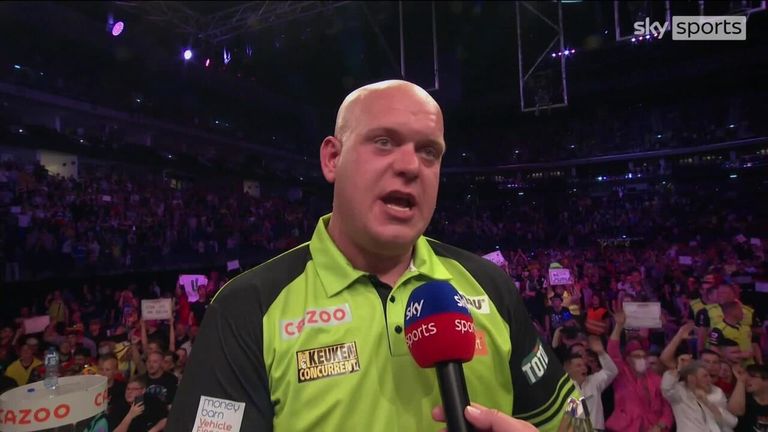 Van Gerwen was 'over the moon' after going through a tough time