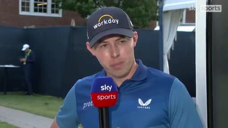 Matt Fitzpatrick reacts to his first-round performance at the US Open and says it feels special to be back on the court where he won the US Amateur championship in 2013.