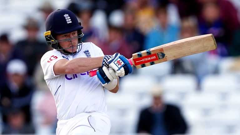 Watch the best of Ollie Pope's second Test century in England's second Test against New Zealand at Trent Bridge