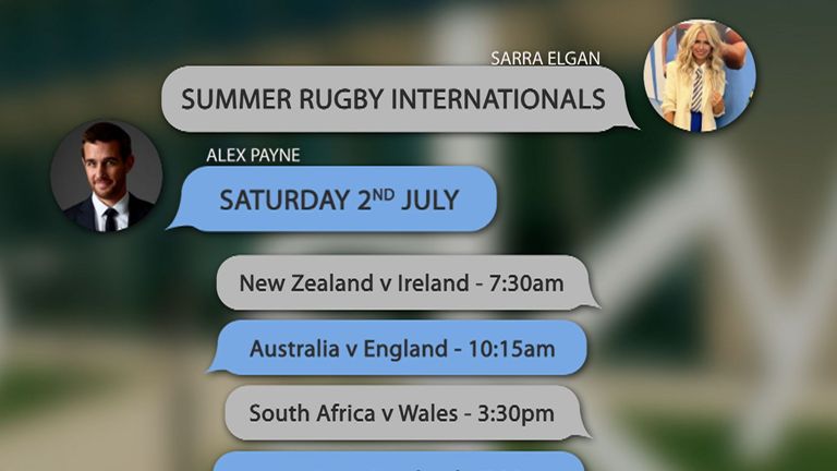Watch the Summer Rugby Internationals live on Sky