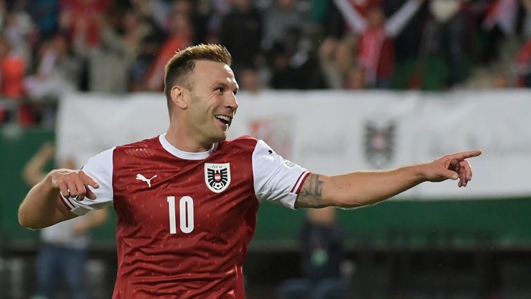 Andreas Weimann scored his first goal for his country in his 17th international game