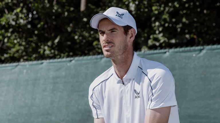 Andy Murray is wearing the Championship Collection from his signature AMC range which he will be playing in for Wimbledon 2022