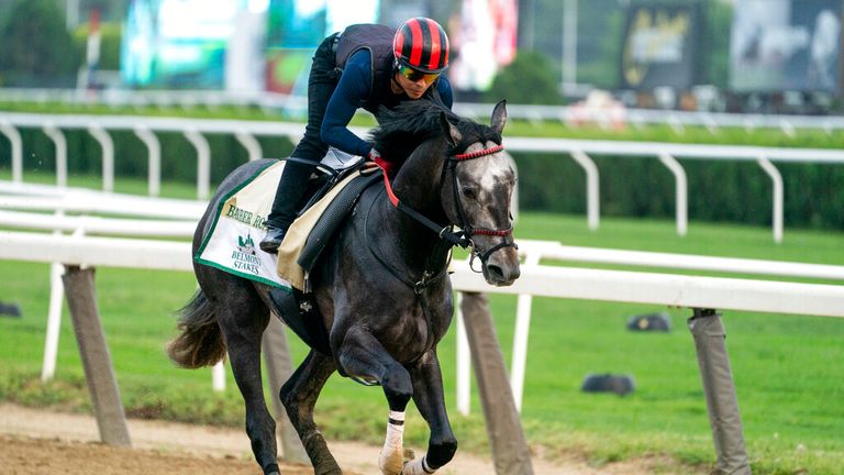 Barber Road entrena antes de la 154ª edición de Belmont Stakes