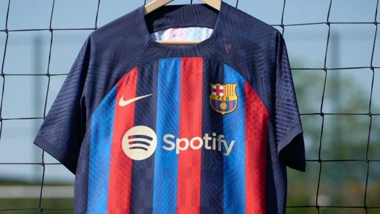 Barcelona unveil new home shirt