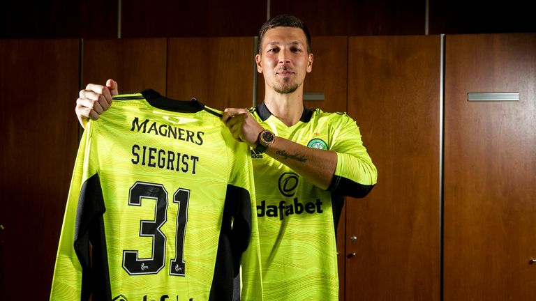 GLASGOW, SCOTLAND - JUNE 21: New Celtic signing Benjamin Siegrist is pictured at Celtic Park, on June 21, 2022, in Glasgow, Scotland. (Photo by Craig Williamson / SNS Group)