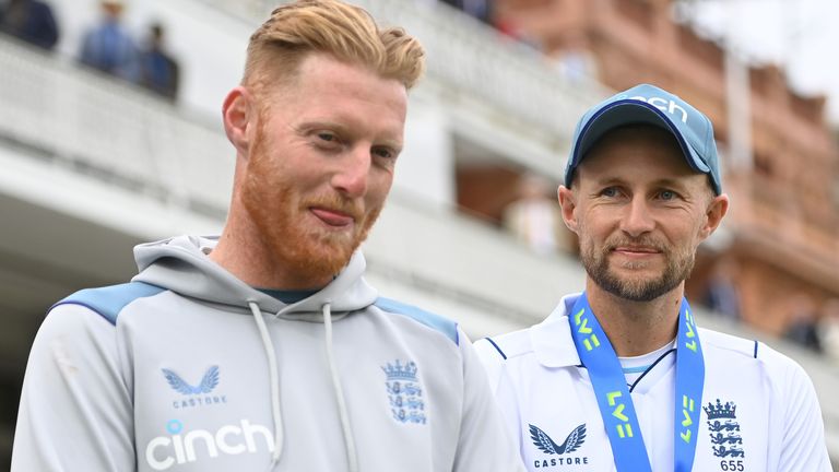 Ben Stokes (L) got off to a winning start as Test captain after taking over from Joe Root (R)