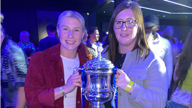 Bethany England (left) with her twin sister Laura