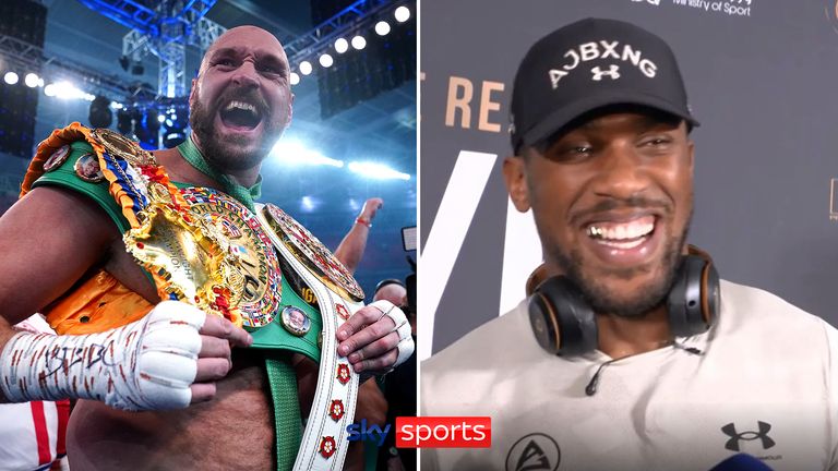 Ahead of his rematch against Oleksandr Usyk, Anthony Joshua jokes that every time Tyson Fury predicts he will lose a fight he ends up winning it!