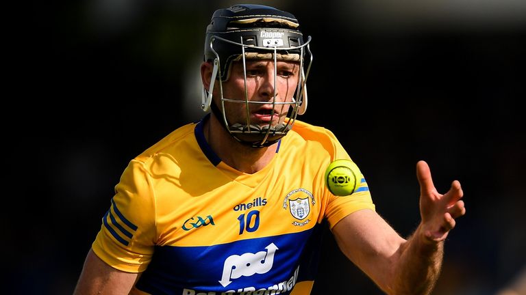 22 May 2022; Cathal Malone of Clare during the Munster GAA Hurling Senior Championship Round 5 match between Clare and Waterford at Cusack Park in Ennis, Clare. Photo by Ray McManus/Sportsfile