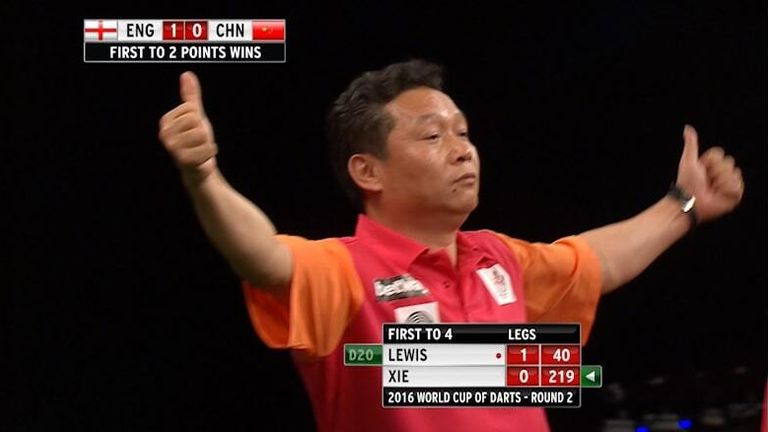 China's Wenge Xie enjoyed hitting this 171 against England's Adrian Lewis in the second round of the 2016 tournament
