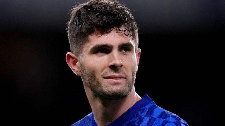 Chelsea's Christian Pulisic during the UEFA Champions League round of sixteen first leg match at Stamford Bridge, London. Picture date: Tuesday February 22, 2022.