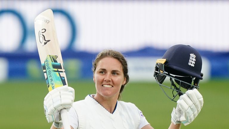 England all-rounder Nat Sciver was named Player of the Match after her unbeaten 169 in Somerset