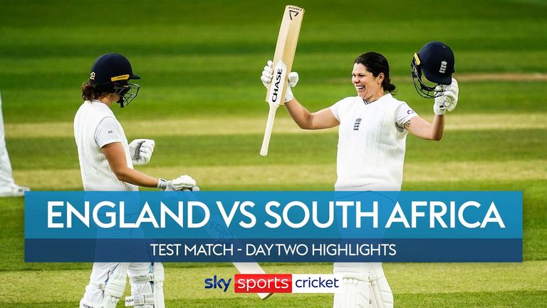 Highlights from day two of the Test match between England Women and South Africa Women.