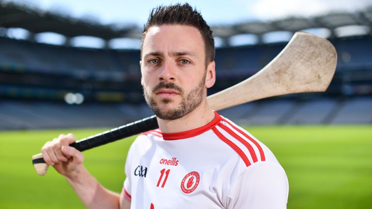 30 April 2018; Damian Casey of Tyrone in attendance during the Nicky Rackard Cup competition launch at Croke Park in Dublin. Photo by Sam Barnes/Sportsfile 