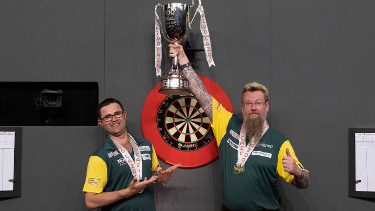 Damon Heta and Simon Whitlock win the World Cup of Darts
