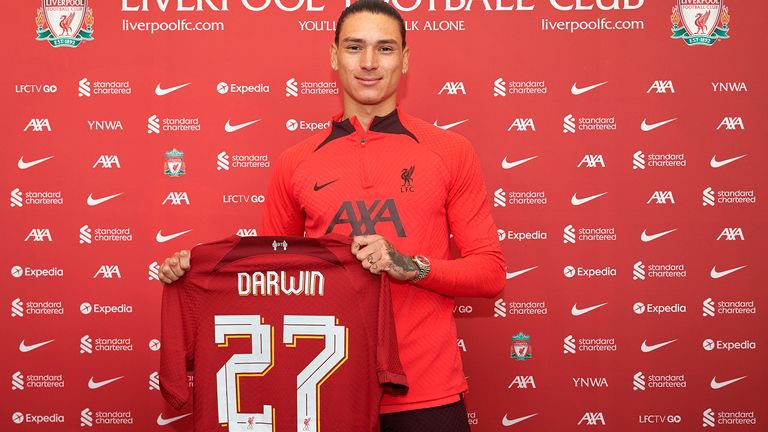 Darwin Nunez will wear the number 27 shirt at Anfield