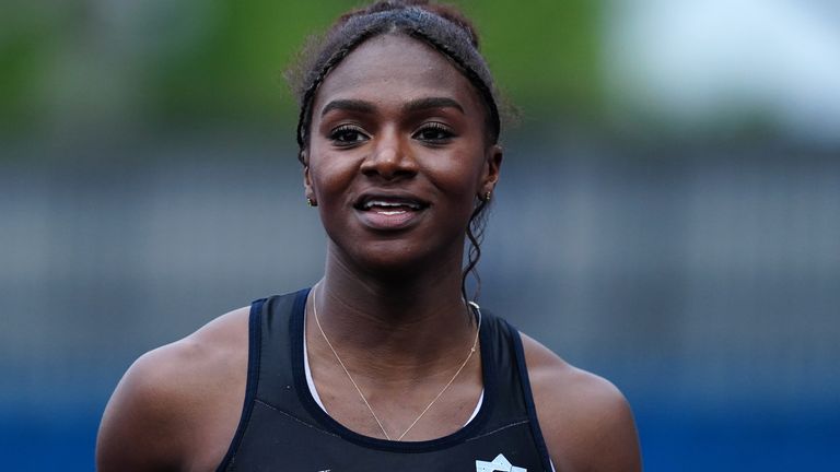 Dina Asher-Smith at the British Championships in Manchester
