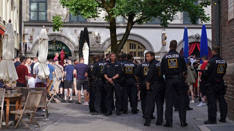Seven England fans arrested in Munich before Germany game