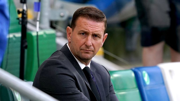 Northern Ireland manager Ian Baraclough ahead of the UEFA Nations League match at Windsor Park, Belfast. 