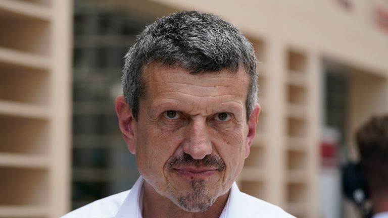 Haas team principal Guenther Steiner arrives for the team walk through ahead of the Formula One Miami Grand Prix auto race at Miami International Autodrome, Thursday, May 5, 2022, in Miami Gardens, Fla. (AP Photo/Darron Cummings)


