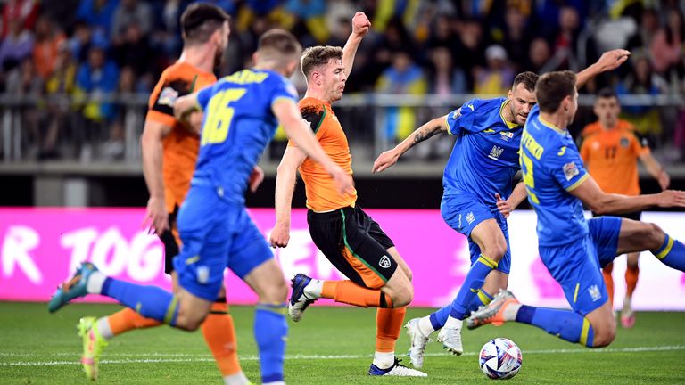Ukraine 1-1 Republic of Ireland: Visitors miss chance to go top of Nations League group despite Nathan Collins wondergoal