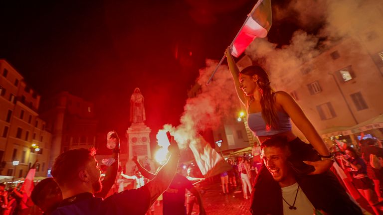 Italians celebrate Euro 2020 glory in Rome