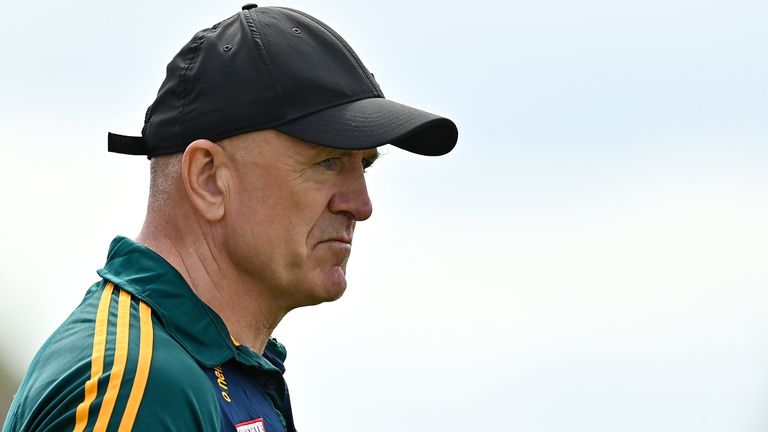 22 May 2022; Offaly manager John Maughan during the Tailteann Cup Preliminary Round match between Wexford and Offaly at Bellefield in Enniscorthy, Wexford. Photo by Brendan Moran/Sportsfile