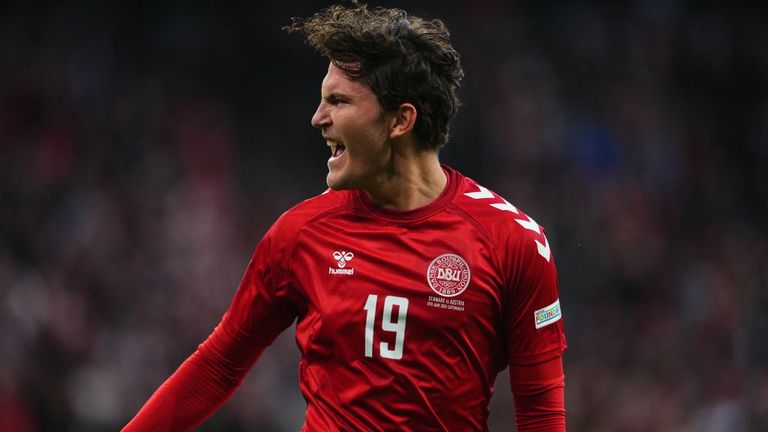Jonas Wind, Avusturya'ya karşı gol atmak için beşinci uluslararası golünü kaydetti
