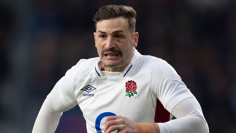 LONDON, ENGLAND - NOVEMBER 20:  Jonny May of England during the Autumn Nations Series match between England and South Africa at Twickenham Stadium on November 20, 2021 in London, England. (Photo by Visionhaus/Getty Images)