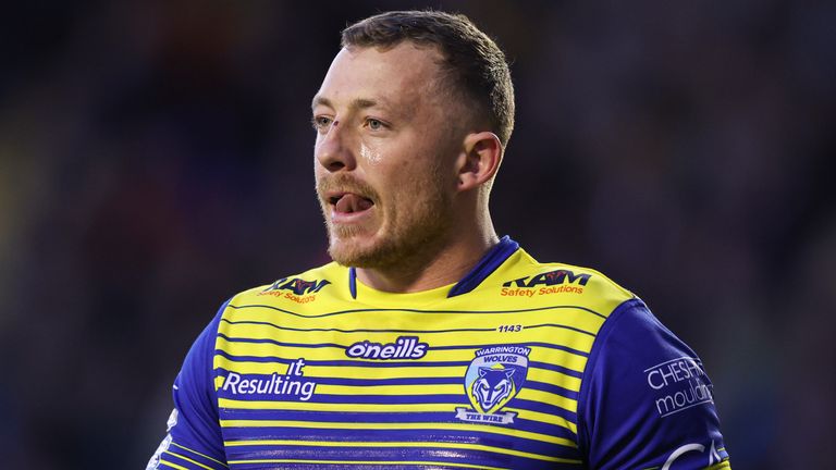Josh Charnley in action for Warrington Wolves