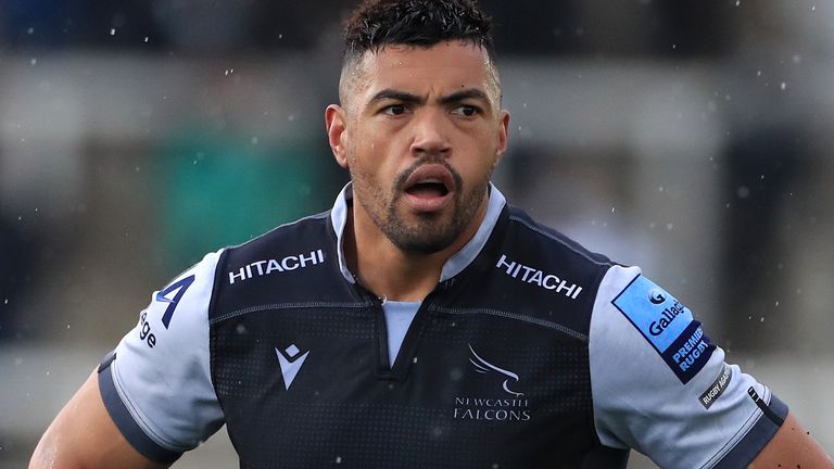 Newcastle Falcons' Luther Burrell during the Gallagher Premiership match at Kingston Park