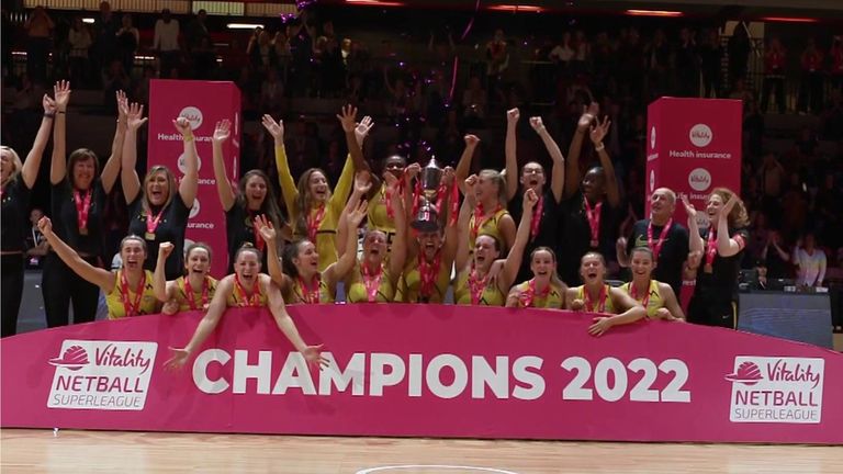 Manchester Thunder are the 2022 Vitality Netball Superleague champions 
