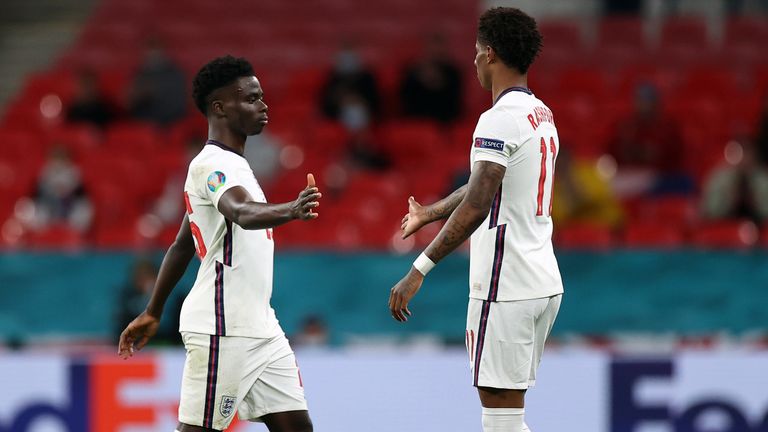 Marcus Rashford Bukayo Saka England