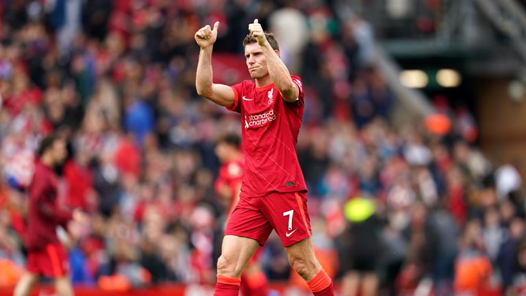 Milner jugó 39 partidos con el Liverpool la temporada pasada