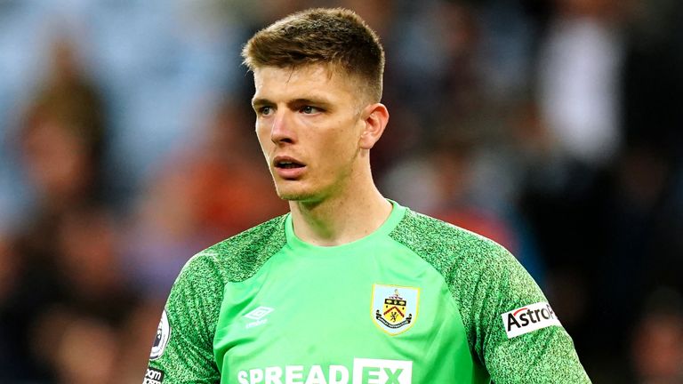 Burnley goalkeeper Nick Pope during the Premier League match at Villa Park, Birmingham. Picture date: Thursday May 19, 2022.