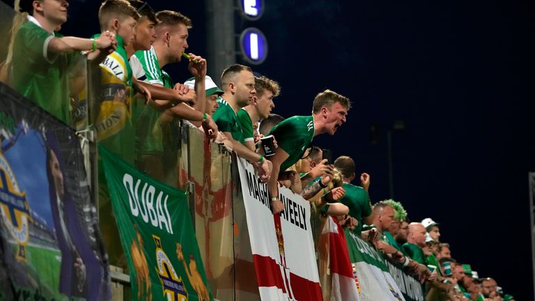 Northern Ireland's fans show their displeasure