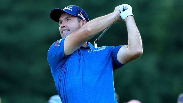 Padraig Harrington in action during round three of the US Senior Open