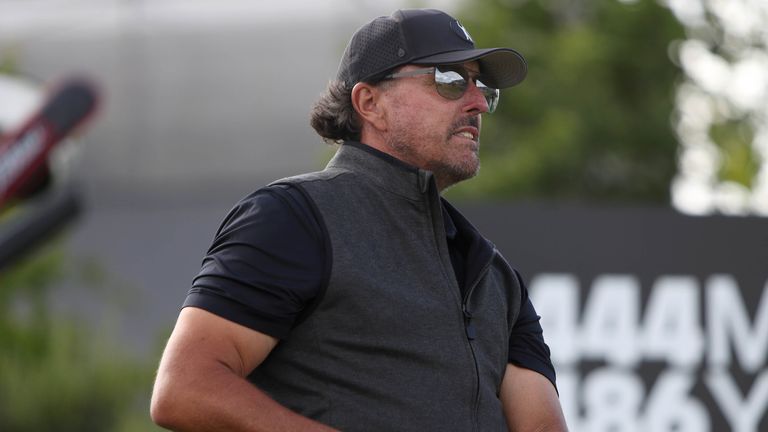 Phil Mickelson during day three of the LIV Golf Invitational Series at the Centurion Club