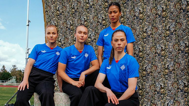 PUMA, in collaboration with Liberty London, unveil the Iceland national team home kit to be worn at Women's Euro 2022 (credit: PUMA)