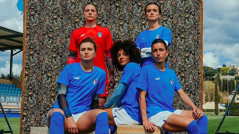 PUMA, in collaboration with Liberty London, unveil the Italy national team home kit to be worn at Women's Euro 2022 (credit: PUMA)