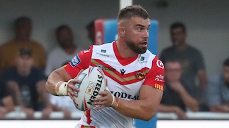 Highlights of the match between the Catalans Dragons and St Helens in the Rugby Super League