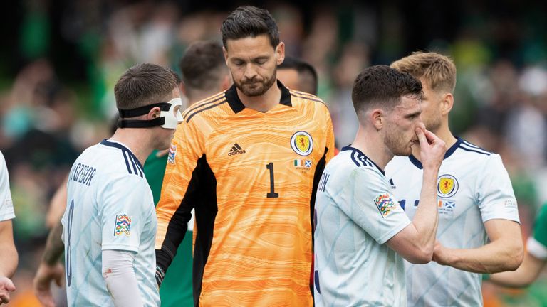 Pełnoetatowi Szkoci Callum McGregor, Craig Gordon i Andy Robertson