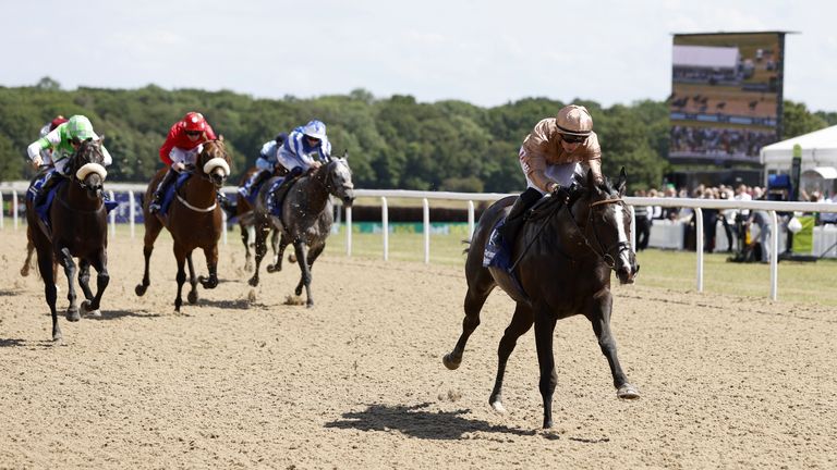 Sense Of Duty clear of her rivals in the Chipchase Stakes at Newcastle.