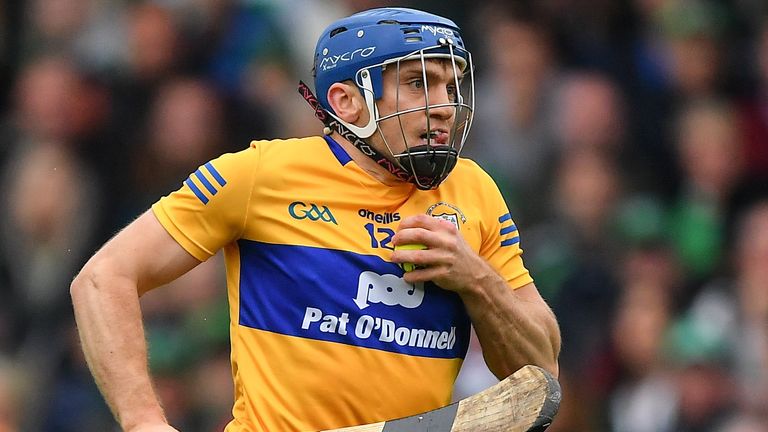 5 June 2022; Shane O'Donnell of Clare during the Munster GAA Hurling Senior Championship Final match between Limerick and Clare at Semple Stadium in Thurles, Tipperary. Photo by Ray McManus/Sportsfile