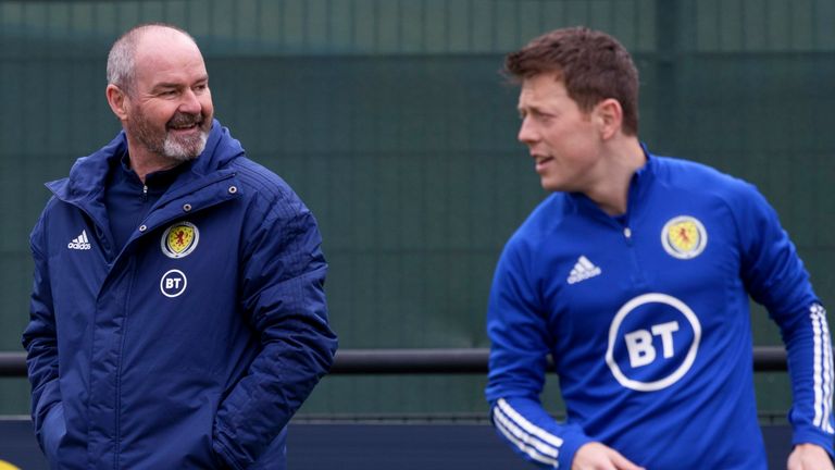 Scotland manager Steve Clarke and midfielder Callum McGregor 